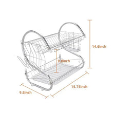 Load image into Gallery viewer, 2 Layer Stainless Steel Dish Rack
