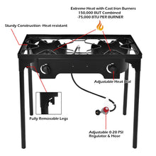 Load image into Gallery viewer, Outdoor Propane Double Burner
